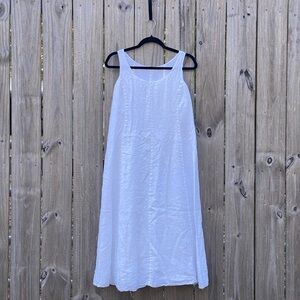 White Irish Linen Dress